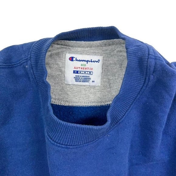 Champion Blue Long Sleeved Crewneck Sweater Size Mens M - Picture 4 of 5